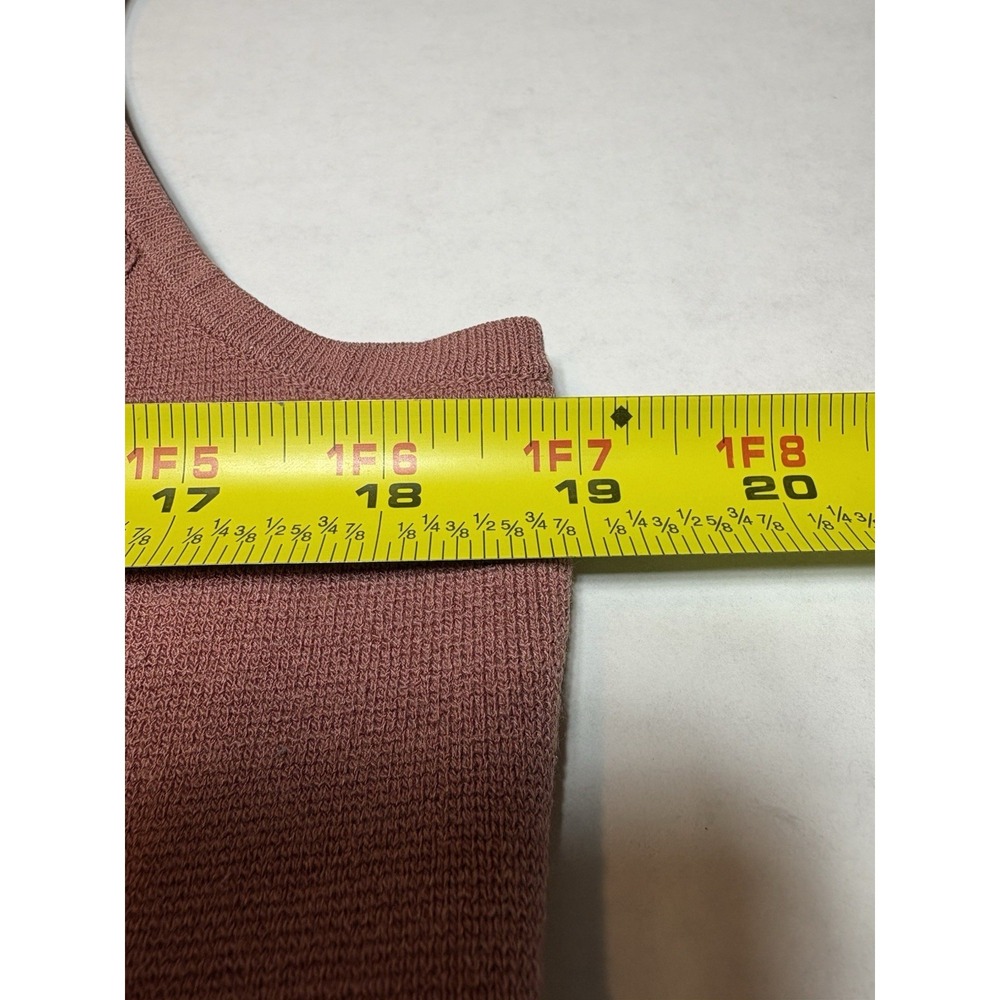 Express Women's XL Corset Style Knit Crop Top Rust Red Sleeveless Bustier - Picture 4 of 8